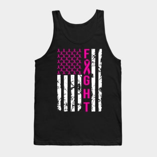 Lung Cancer Awareness American Flag Tank Top